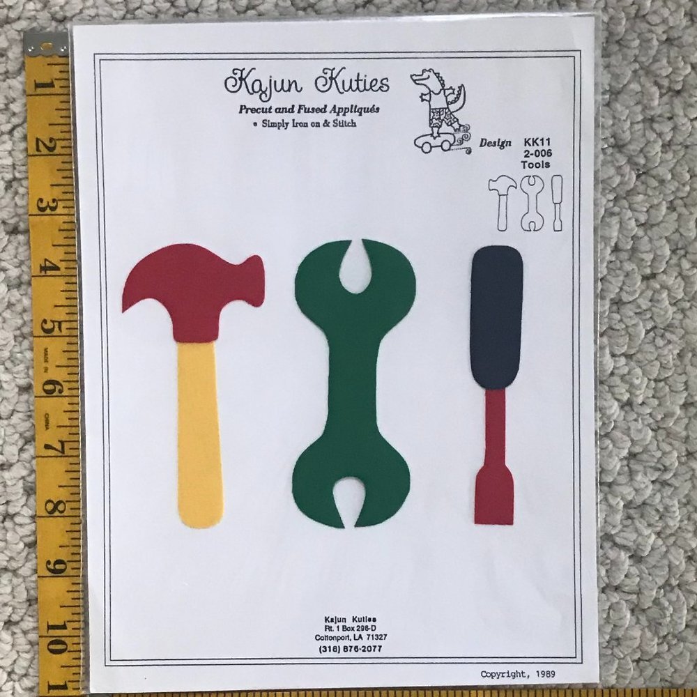 VTG Cajun Kuties Cute Applique Tools
